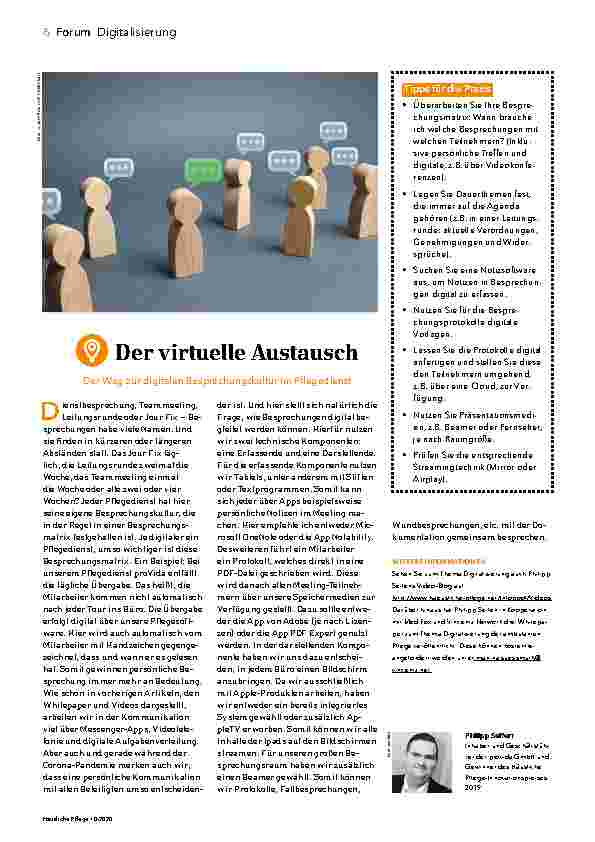 Vorschauseite 1: Der virtuelle Austausch