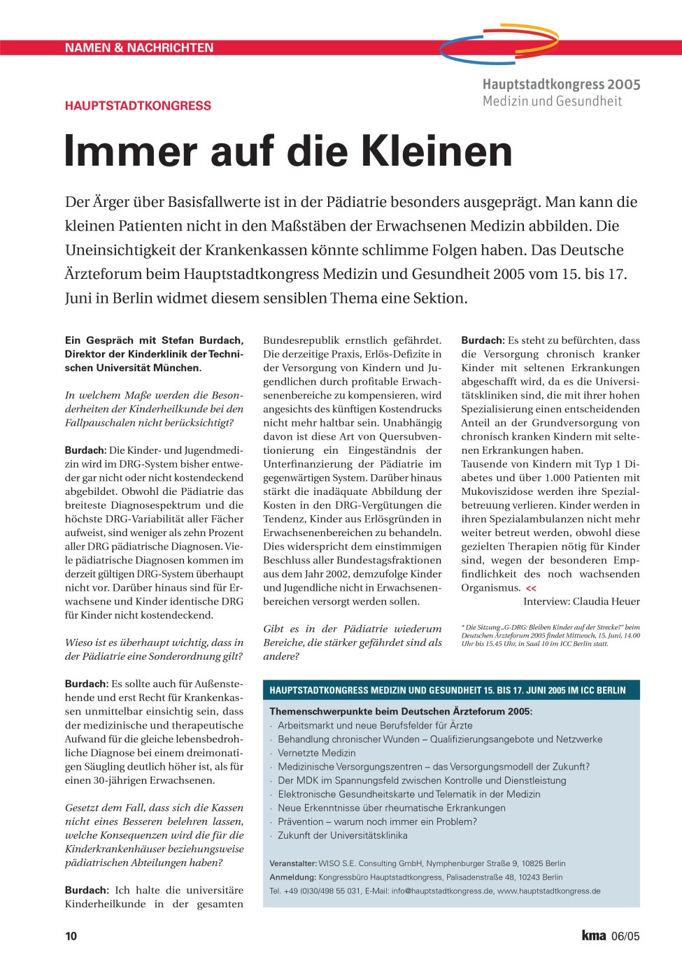 Vorschauseite 1: Immer auf die Kleinen