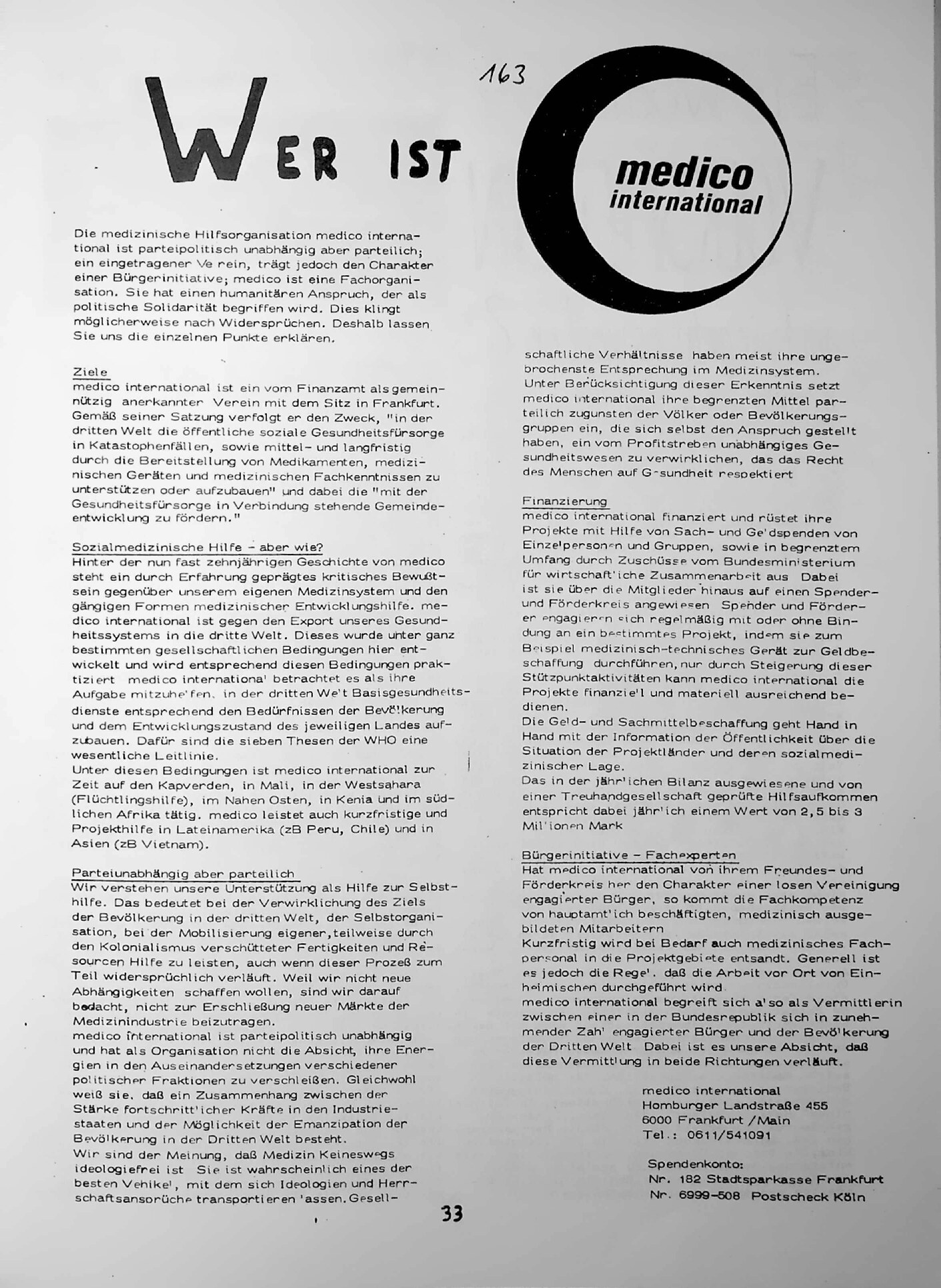 Vorschau: Die medizinische Hilfsorganisation medico interna