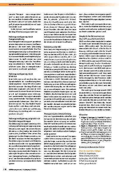 Vorschauseite 4: Frag doch mal die KI zu chronischen Wunden – Update 2025