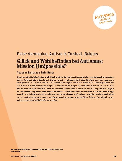 Vorschauseite 2: Glück und Wohlbefinden bei Autismus: Mission (Im)possible?