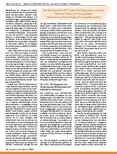 Vorschauseite 5: Glück und Wohlbefinden bei Autismus: Mission (Im)possible?