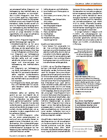 Vorschauseite 6: Glück und Wohlbefinden bei Autismus: Mission (Im)possible?