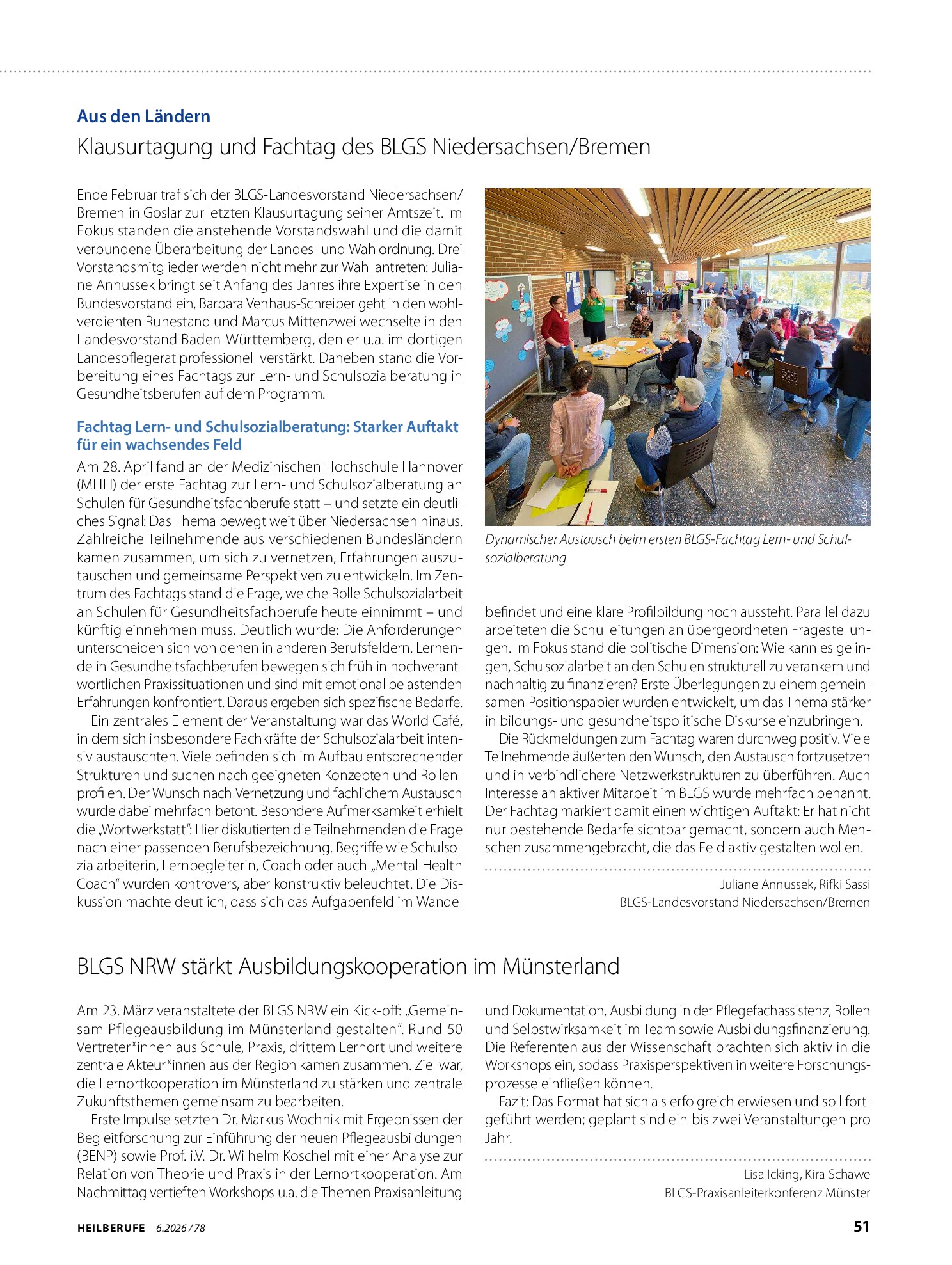 Vorschauseite 3: Der Newsletter des BLGS 3/2026