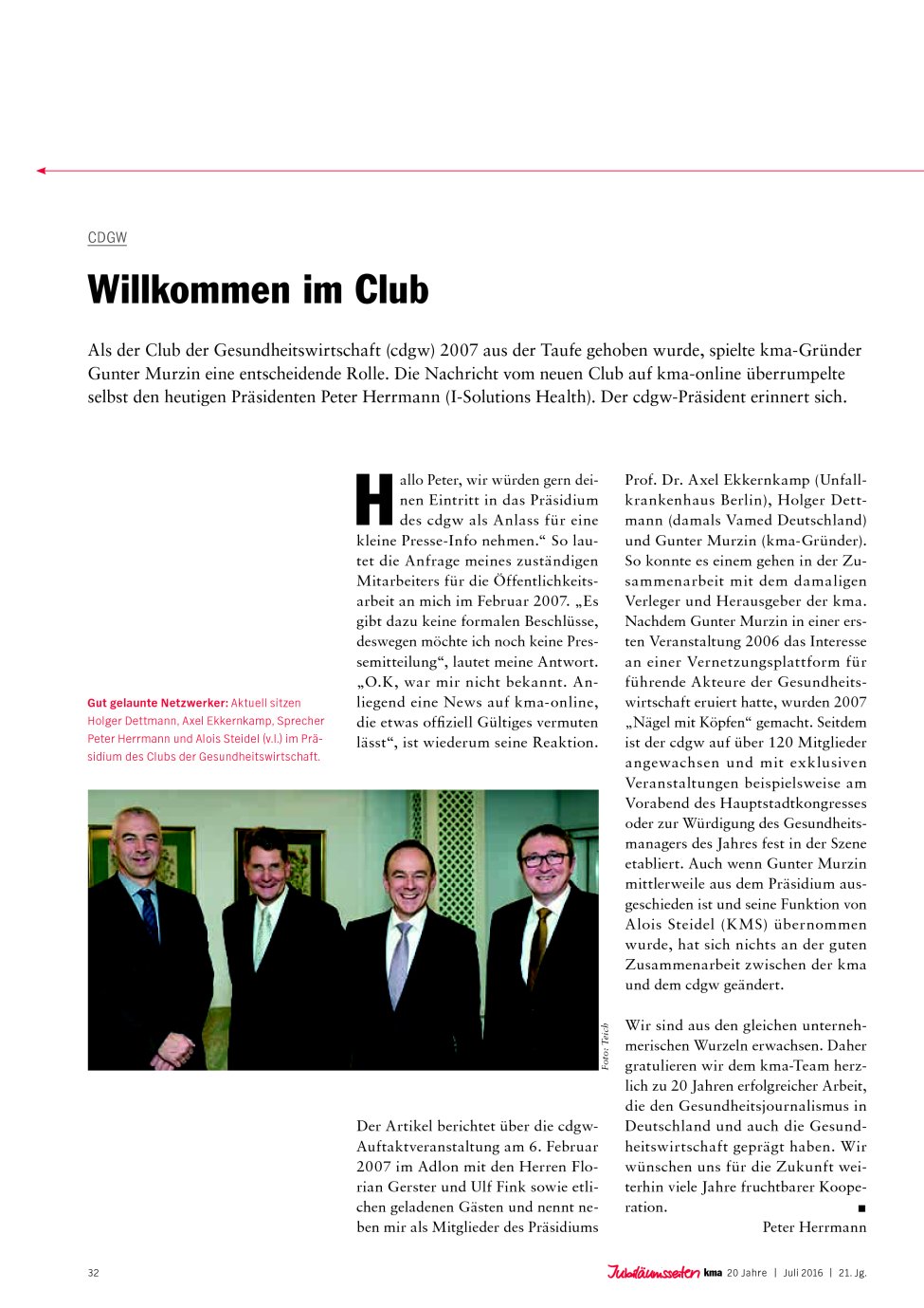Vorschauseite 1: cdgw: Willkommen im Club