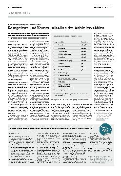 Vorschauseite 1: Kompetenz und Kommunikation des Anbieters zählen.