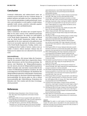 Vorschauseite 3: Europäische Perspektive zum Klimawandel und zur Gesundheit