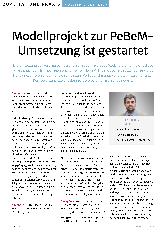 Vorschauseite 1: Modellprojekt zur PeBeM-Umsetzung ist gestartet.