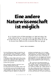 Vorschauseite 2: Eine andere Naturwissenschaft ist möglich