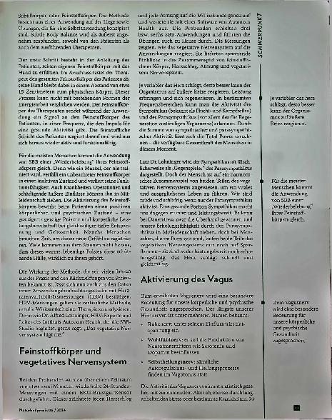 Vorschauseite 2: Innerlich stabil und leistungsfähig. Mit Subtle Body Balance das vegetative Nervensystem stärken.