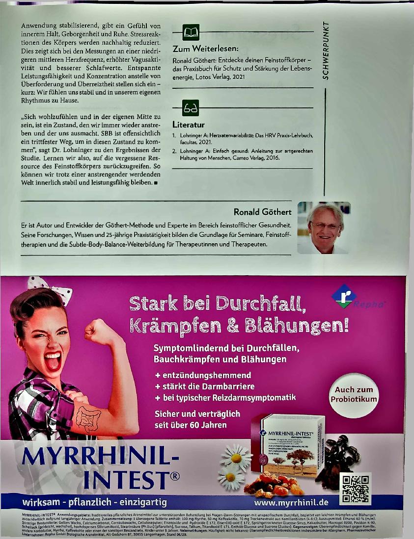 Vorschauseite 4: Innerlich stabil und leistungsfähig. Mit Subtle Body Balance das vegetative Nervensystem stärken.