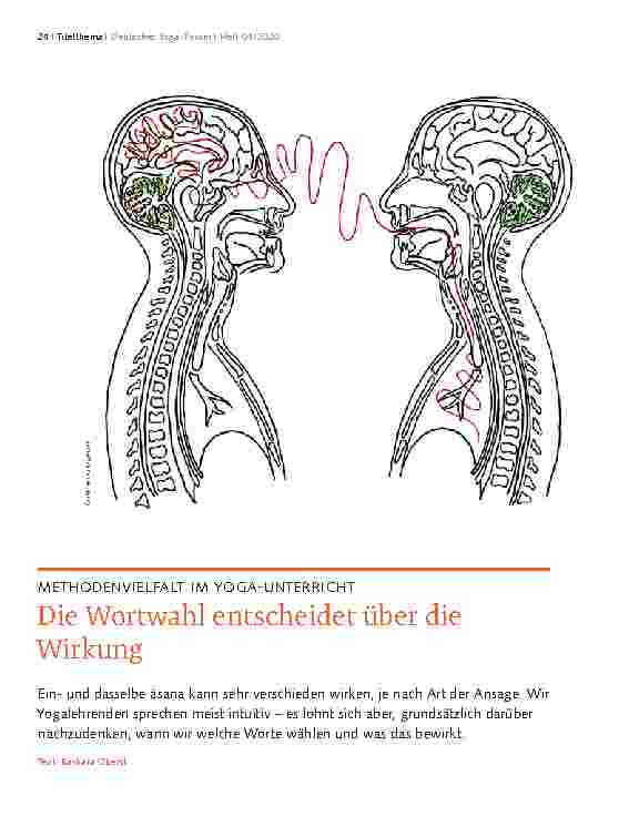 Vorschauseite 1: METHODENVIELFALT IM YOGA-UNTERRICHT Die Wortwahl entscheidet über die Wirkung