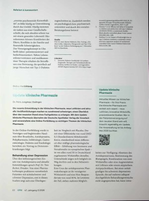 Vorschauseite 1: Update klinische Pharmazie