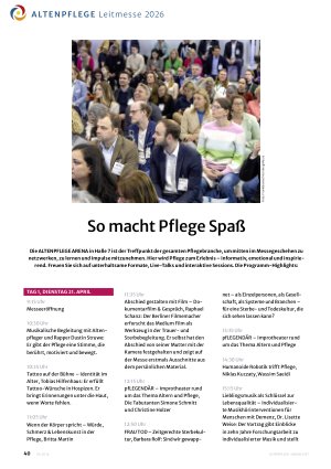 Vorschauseite 1: So macht Pflege Spaß