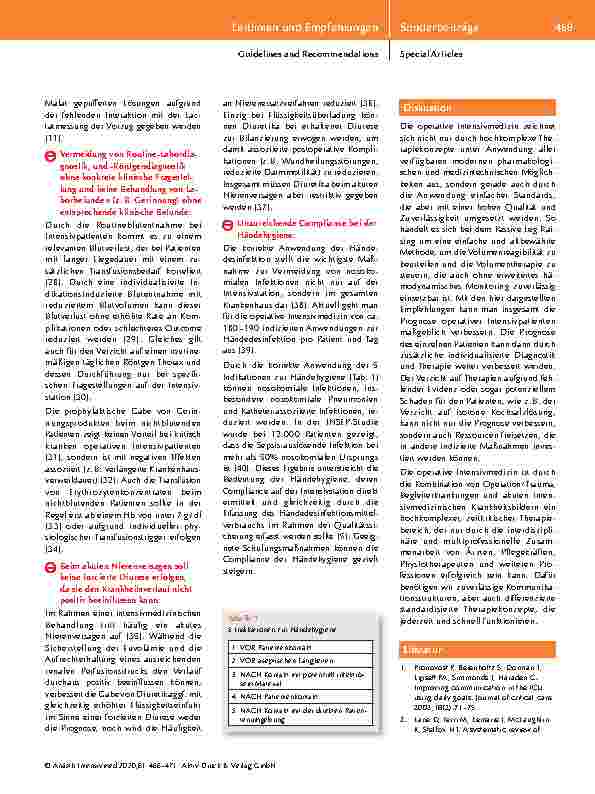 Vorschauseite 4: Umsichtig & vernünftig handeln auf der operativen Intensivstation