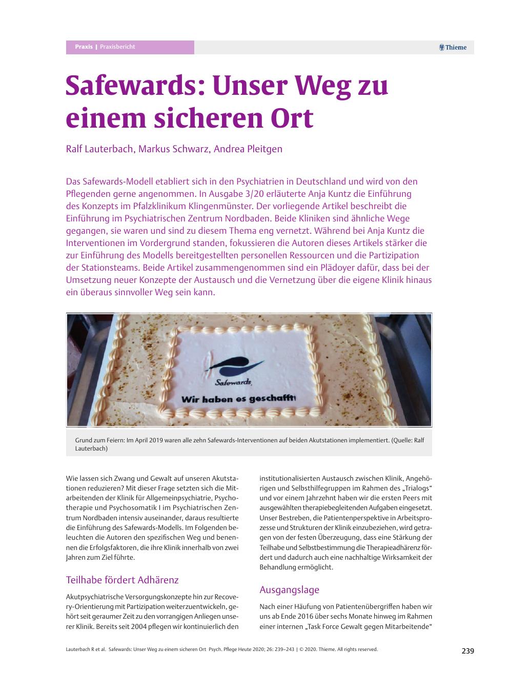 Vorschauseite 1: Safewards: Unser Weg zu einem sicheren Ort