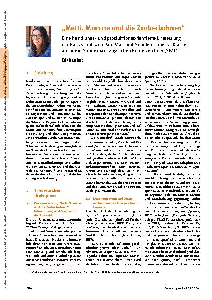 Vorschauseite 1: "Matti, Momme und die Zauberbohnen"