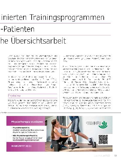 Vorschauseite 2: Effekte von kombinierten Trainingsprogrammen auf Fibromyalgie-Patienten: Eine systematische Übersichtsarbeit
