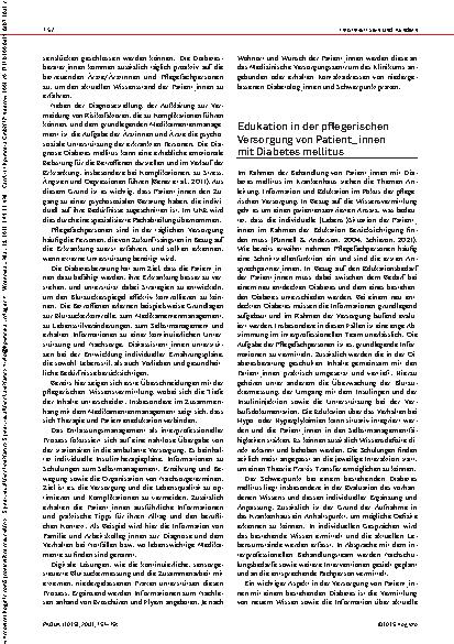 Vorschauseite 2: Der Schlüssel zur erfolgreichen Diabetesbewältigung Patientenedukation zur Förderung von Wissen, Prävention und Empowerment