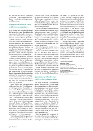 Vorschauseite 3: Kinderund Jugendmedizin Kooperation ist der Schlüssel