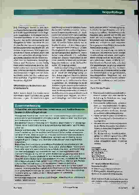 Vorschauseite 3: Bedarf an neuen Konzepten zur Prävention von nosokomialen Infektionen und Antibiotikaresistenzen in Altenpflegeheimen