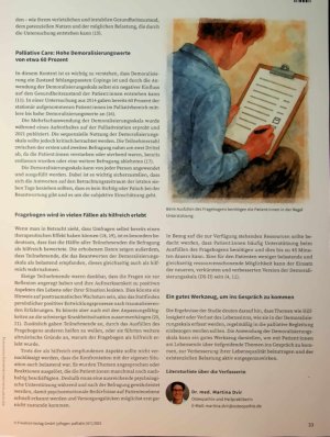 Vorschauseite 2: Sobald das Leben sinnlos erscheint Die Demoralisierungsskala - ein hilfreiches Tool in der Palliative Care?