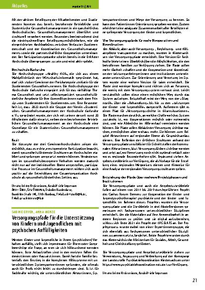 Vorschauseite 2: Mit Partizipation zum Erfolg! Der Wettbewerb Gesundheitsfördernder Hochschulen