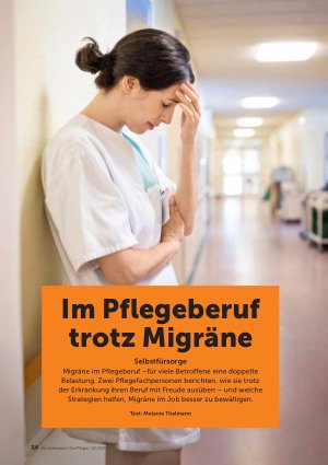 Vorschauseite 1: Im Pflegeberuf trotz Migräne