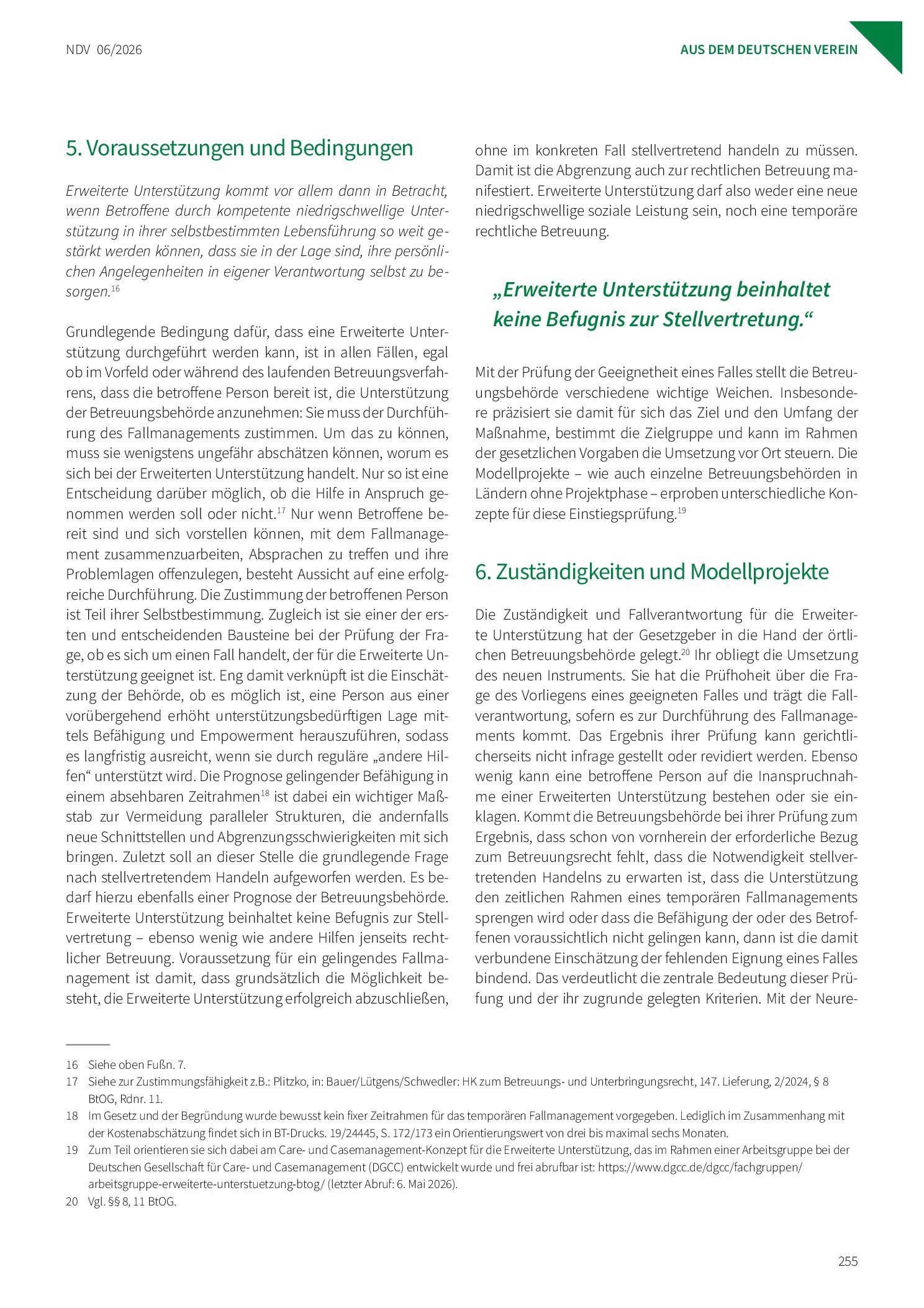 Vorschauseite 5: Betreuungsrecht: Erweiterte Unterstützung in der Kommune. Weniger als rechtliche Betreuung, aber mehr als die soziale Infrastruktur leisten kann? Teil 1