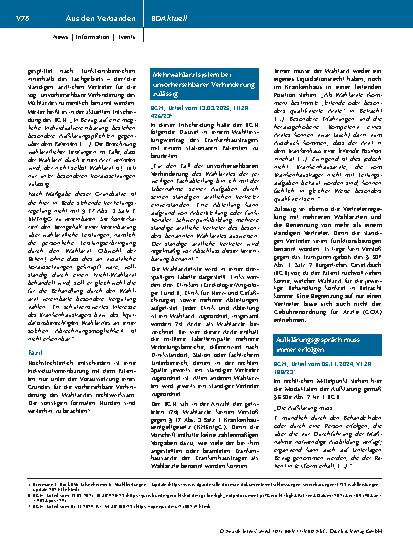 Vorschauseite 2: Individualvereinbarung zur Vertretung des Wahlarztes nur mit Grund