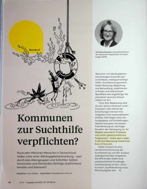Vorschauseite 1: Kommunen zur Suchthilfe verpflichten?