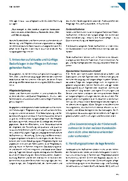 Vorschauseite 3: Rechtssichere Pflegebedarfsplanung? Steuerungsoptionen für eine bedarfsgerechte Infrastruktur in der Langzeitpflege – Teil 2