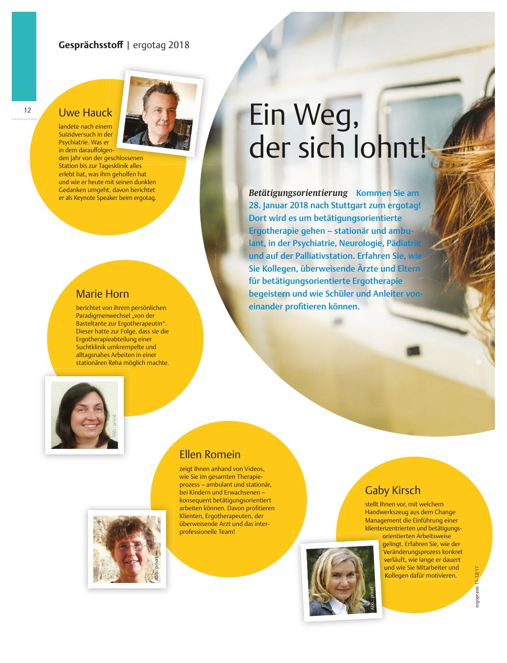 Vorschauseite 1: Betätigungsorientierung ? Ein Weg, der sich lohnt!