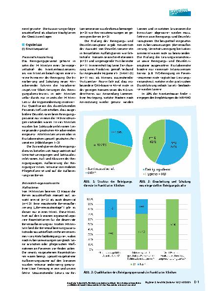 Vorschauseite 3: Flächenhygiene in der Praxis: Eine kritische Analyse zur Umsetzung der KRINKO-Empfehlung in Krankenhäusern