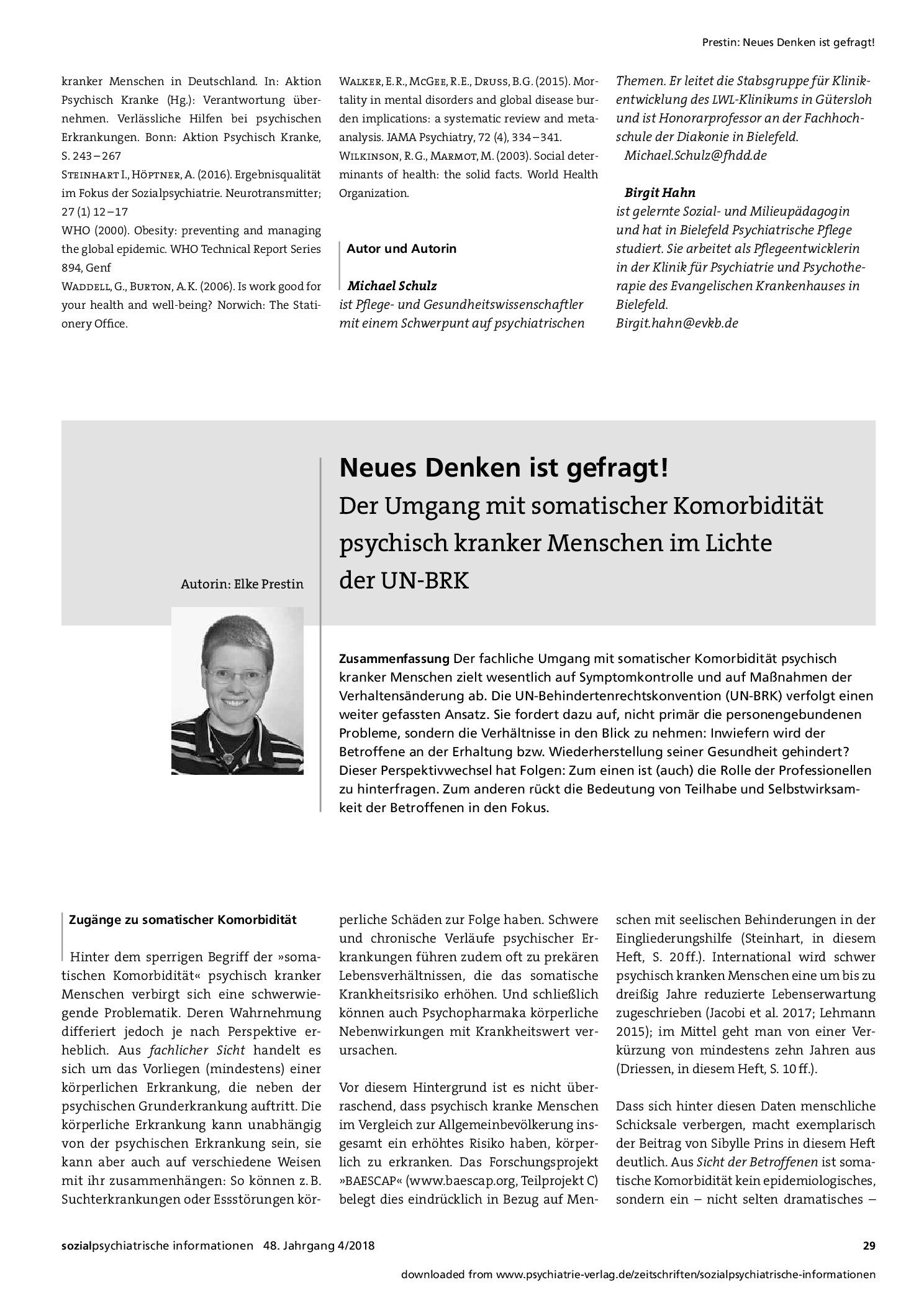 Vorschauseite 5: Somatische Komorbidität bei Klienten stationärer und ambulanter Eingliederungshilfe