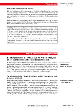 Vorschauseite 5: Beraterbrief Pflege Heft 15-2025