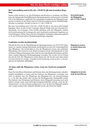 Vorschauseite 6: Beraterbrief Pflege Heft 15-2025