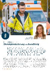 Vorschauseite 1: Recht auf Nichterreichbarkeit, Dienstplanänderung zu kurzfristig.