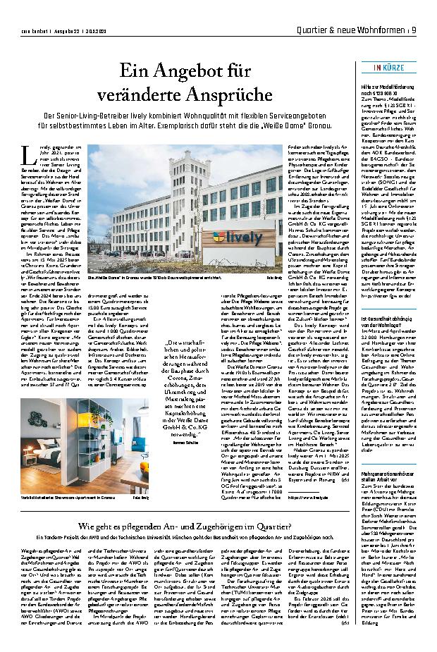 Vorschauseite 1: Ein Angebot für veränderte Ansprüche