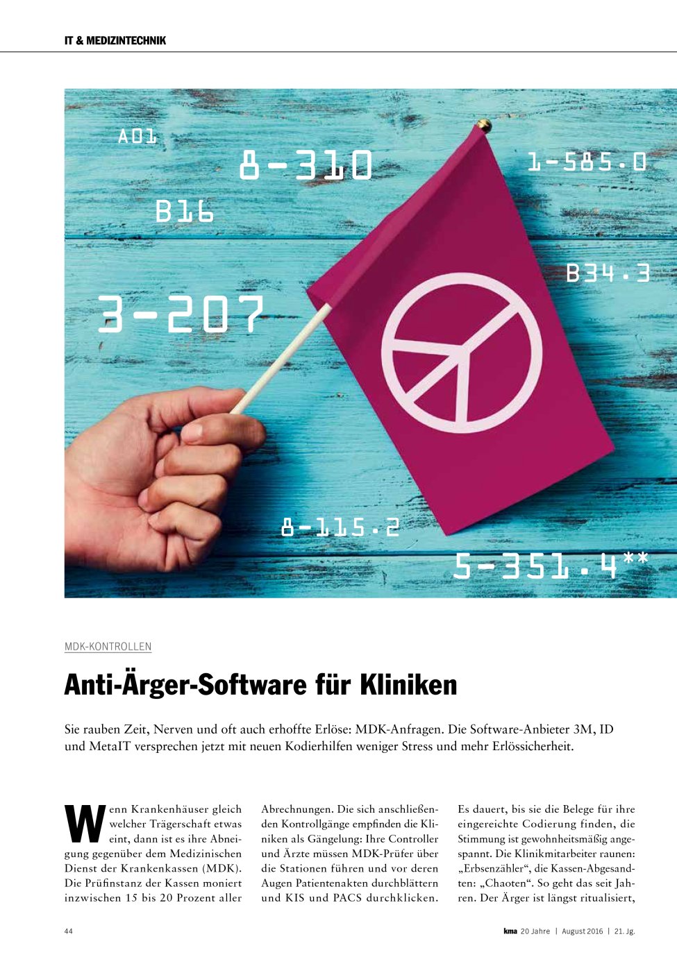Vorschauseite 1: MDK-Kontrollen: Anti-Ärger-Software für Kliniken
