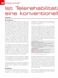 Vorschauseite 1: Ist Telerehabilitation effektiver als eine konventionelle Rehabilitation? Eine systematische Übersichtsarbeit mit Metaanalyse.