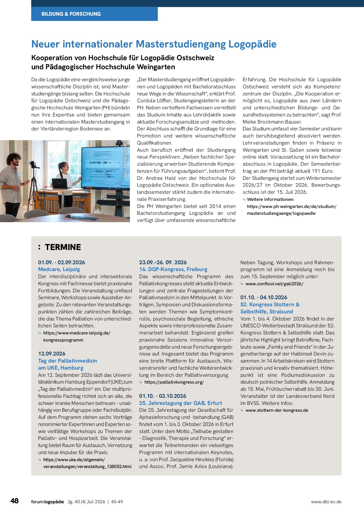 Vorschauseite 4: Umfrage: aktuelle KI-Projekte in der Logopädie