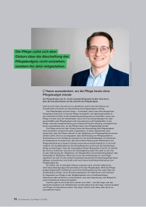 Vorschauseite 3: Das Pflegebudget ist ein Irrweg