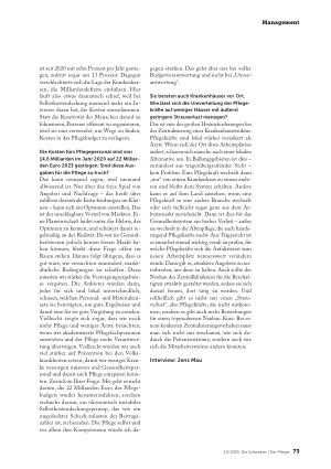Vorschauseite 4: Das Pflegebudget ist ein Irrweg