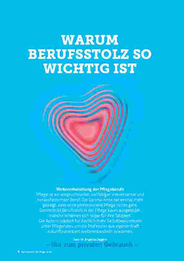 Vorschauseite 1: WARUM BERUFSTOLZ SO WICHTIG IST
