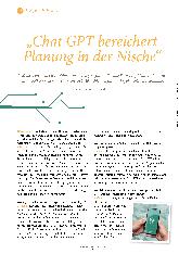 Vorschauseite 1: "Chat GPT bereichert Planung in der Nische."