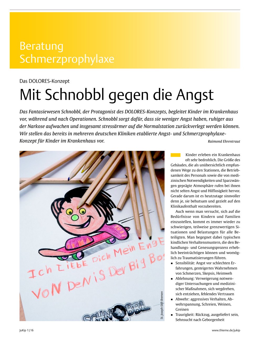Vorschauseite 1: Mit Schnobbl gegen die Angst