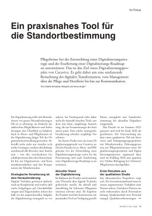 Vorschauseite 1: Ein praxisnahes Tool für die Standortbestimmung