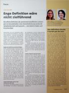 Vorschauseite 1: Enge Definition wäre nicht zielführend.