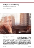 Vorschauseite 1: Pflege und Forschung: Neues aus der Wissenschaft. Viele ältere Menschen in Pflegeheimen erfahren Gewalt.